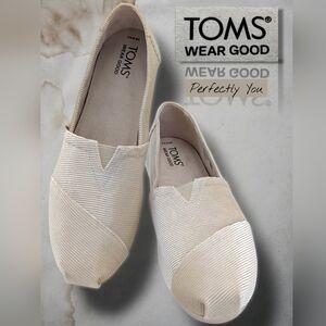 TOMS Alpargata Sz US 9.5 | EU 41 Cloudbound Lightweight Beige Corduray Slip-Ons